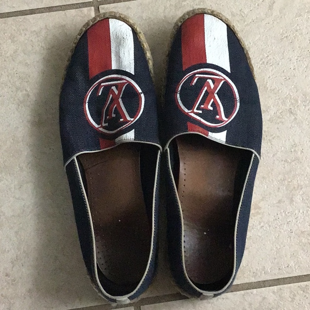Navy and Red Espadrilles